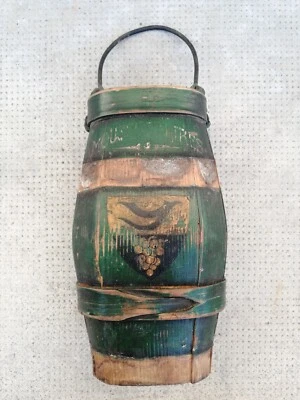 Ancienne gourde polychrome blason militaire? - Photo 1/4
