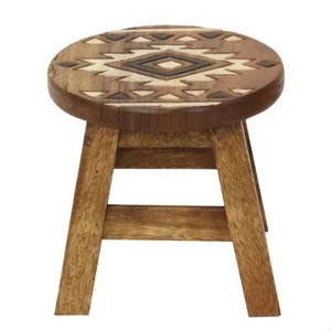 Blumenhocker Beistelltisch Rundhocker Hocker Holz Holzhocker 25 cm - Bild 1 von 5