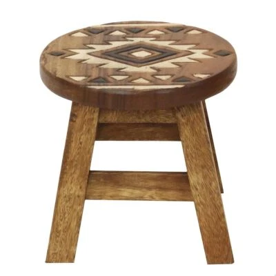 Blumenhocker Beistelltisch Rundhocker Hocker Holz Holzhocker 25 cm - Bild 1 von 4