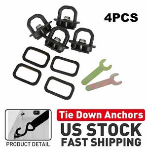 4PCS Tie Down Anchor For Chevy Silverado GMC Sierra Cargo Bed Side Wall Anchors - Picture 1 of 9