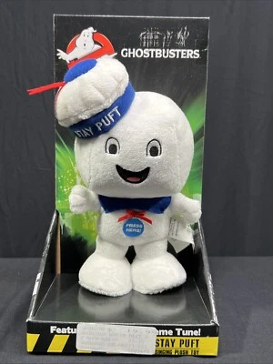 Stay Puft Marshmallow Man 9” Classic Ghostbusters Singing Plush Happy 2011 Works - Image 1 of 4