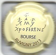 Capsule de champagne COLLON N°11 FERENS Fond crème et marron, Ruvigny 2013