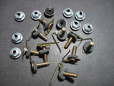 10 piezas Ford capó carrocería cinturón lado moldura clips tuercas selladoras 1/2" - 5/8" NOS Foto 1 de 4