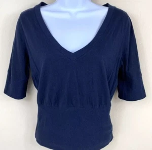Top donna Pilcro and the Letterpress Small maglia blu navy Anthropologie nuovo - Foto 1 di 7