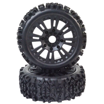 Llantas de buje hexagonal de 17 mm a escala 1/8 2 piezas llantas para piezas todoterreno de coche de radiocontrol buggy Foto 1 de 4