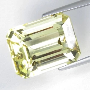 4.68Cts Gorgeous Natural Yellow Color Scapolite Emerald Cut Loose Gemstone - Picture 1 of 6