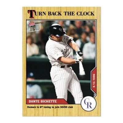 Dante Bichette - MLB TOPPS NOW Turn Back The Clock - Card #167 Pre-Sale PR182 SP - Image 1 of 2