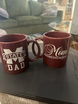 Mississippi State Bulldogs Mom & Dad Coffee Mug SET OF 2 Wg3 - Image 1 of 2