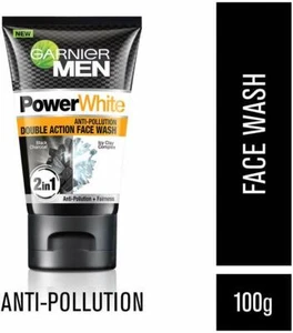 Garnier Men Power White Double Action Face Wash 100gm Remove Dirt & Prevent Acne - Picture 1 of 1