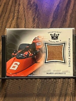 MARIO ANDRETTI 2022 SPORTKINGS FORMULA ONE HOF DRIVER WORN FIRESUIT PATCH RELIC! - Image 1 of 2
