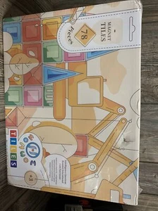 Homwom Magnetic Tiles 78 Pieces Improves Creativity Imagination Competitive *New - Picture 1 of 8