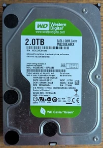 Western Digital Caviar Green 2TB WD20EARX Hard Drive - Afbeelding 1 van 1