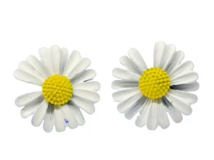 Pendientes de margarita miniblings enchufe pendientes flor primavera blanco - Imagen 1 de 5