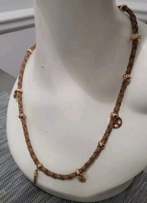 Henri Bendel Brown Leather Necklace - Image 1 of 4