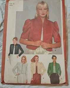 1980 jacket pattern simplicity 9637 size 14 bust 36 uncut vintage - Picture 1 of 3