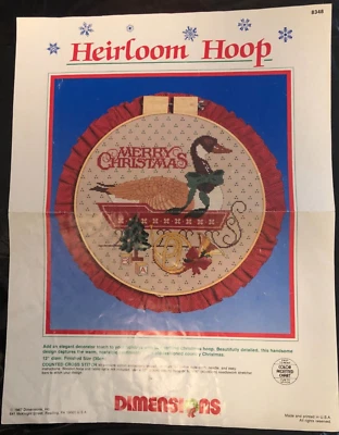 Dimensions Christmas duck/goose cross stitch pattern and instructions - Image 1 of 3