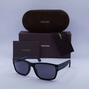 Tom Ford FT0445 02D Matte Black/Polarized Smoke 58mm 58-17-140 Sunglasses New... - Picture 1 of 6