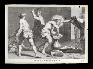 SANTINO PERGAMENA 1600  GESU' FLAGELLATO  c. galle - Picture 1 of 1