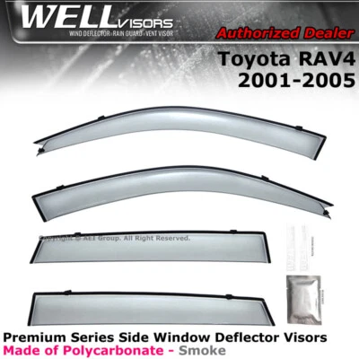 Viseras WELL para Toyota RAV4 2001-2005 clip lateral en ventana sol lluvia viseras clip Foto 1 de 4