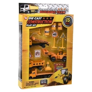 Diecast Construction Vehicles Play Set (15 Piece Per Set) Project Work Excavator - Picture 1 of 12
