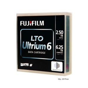 FUJI 16310732 LTO ULTRIUM 6 DATA CARTRIDGE (20 Tape) ORIGINAL FACTORY SEALED BOX - Picture 1 of 2