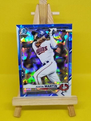 Austin Martin 2021 Bowman Chrome Draft Sapphire Blue #BDC-19 Twins - Image 1 of 2
