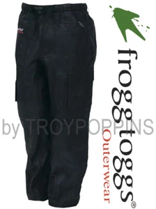 PANTALONES CARGA PARA HOMBRE FROGG TOGGS RAIN GEAR-TT8039 TEKK SAAD NEGROS CON BOLSILLOS GOLF MOJADOS - Imagen 1 de 4