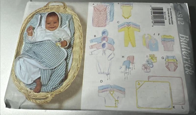1994 Butterick 3812 Infant Layette Unused NOS - Image 1 of 2