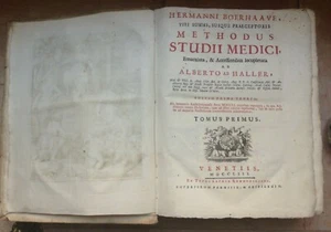 BOERHAAVE HERMANN 1753 Methodus Studii Medici (2 vol) ILLUSTRE - Imagen 1 de 11