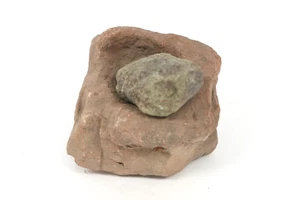 Stone Rock Mortar Pestle Missouri Found Native American Indian Artifact 4x4" - Picture 1 of 5