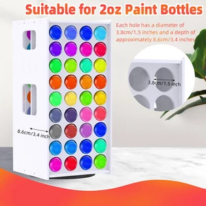 Craft Paint Storage Rack 72 Holes Paint Storage Tower Vertical 360° qrpIG - Picture 1 of 11