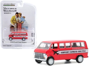 1968 Ford Club Wagon Bus "Airport Express Shuttle" Red with White Stripe "Norman - Picture 1 of 1