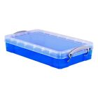 Really Useful 2.5 Litre Strong Trans Blue Plastic Storage Box