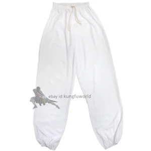 Summer Cotton Kung fu Tai chi Pants Martial arts Shaolin Wing Chun Trousers - Picture 1 of 21