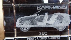 Karmann SUC | Sport Utility Cabrio | 3D Laser im Glas | neu und OVP - Bild 1 von 7