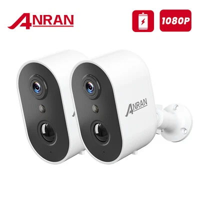 ANRAN 2Pack Wireless Solar Security Camera 3MP Battery WiFi Audio Night Vision - Image 1 of 4