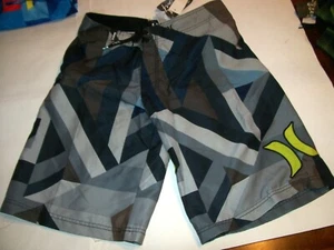 NEW Hurley gray swimsuit board boardshorts boys swim trunks shorts sz 20 - Picture 1 of 2