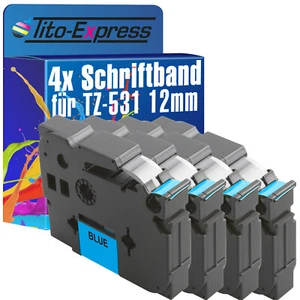 4x Schriftband für Brother TZe-531 P-Touch 1000 1000 BTS 1000 F 1005 BTS 1005 F - Bild 1 von 2