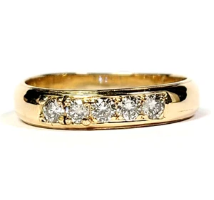 .40 Carat Diamond 10k Yellow Gold Men's Wedding Band Ring Size 12 - Picture 1 of 5