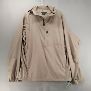 Royal Robbins Jacket Mens M Beige Outdoor Travel 1/4 Zip Hooded Pullover - Picture 1 of 12