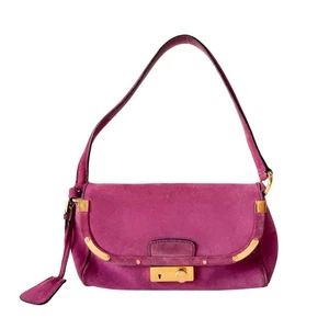 PRADA Pink Suede Shoulder Bag - Picture 1 of 17