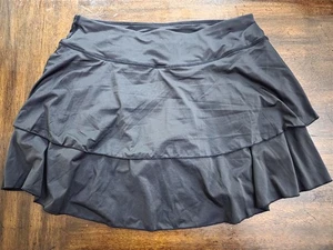NWT Coo Run L Black Ruffle Layer Skirt Skort Black 127237 - Picture 1 of 2