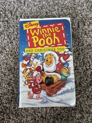 Winnie the Pooh and Christmas Too 1991 VHS Tape Clamshell - Disney Classic - Image 1 of 4