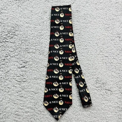 Рождественский галстук Looney Tunes винтажный галстук тасманский дьявол Taz озорной или изящный - Изображение 1 из 4