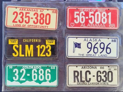 1968 Post Cereal/Honeycomb Complete License Plate Set of 50 States - Image 1 of 4