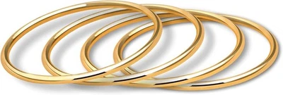 Brazalete Pulseras para Mujer, Brazalete Oro 14k Pila Delicadas Capas Oro...  Foto 1 de 4