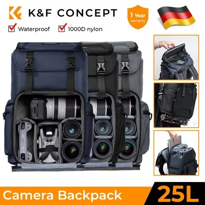 K&F Concept 25L Profi Kamera Foto Rucksack Kamerarucksack Reise Tasche für Canon - Bild 1 von 4