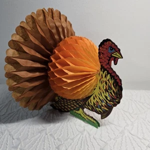 VINTAGE PFEIFE TURKEY HOLIDAY THANKSGIVING WABEN HERZSTÜCK BUNT - Bild 1 von 8