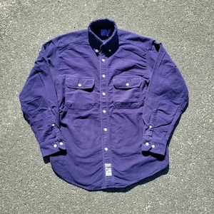 Vintage 90's GAP Button Up Shirt Men’s Size M Blue Heavy Flannel - Picture 1 of 5