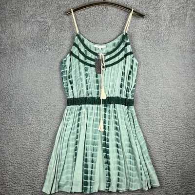 NUEVO Mini Vestido Miss Me Forrado Mediano Tire Dye Cintura Elástica Boho Costero Foto 1 de 4